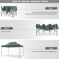 thumbnail image 3 of COBIZI 10x15 Pop up Canopy Heavy Duty Party Tent with 4 Sidewalls,Outdoor Waterproof Pop up Canopy Tent Event Shelter for Parties,Commercial-Series,Camping,Event,Gray(Frame Thickened), 3 of 9