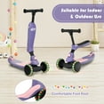 thumbnail image 6 of Infans 2-in-1 Kids Kick Scooter w/ Removable Seat Flash Wheels & Brake Purple, 6 of 7