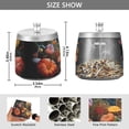 thumbnail image 3 of Elephant Flowers and Moon Butterflies Ashtray with Lid Smell Proof Cigarette Ashtray Stainless Steel Smokeless Ash Holder for Indoor Outdoor, 3 of 7