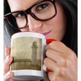 thumbnail image 2 of 3dRose, Lighthouse Grunge by Angelandspot, 11oz Two-Tone Red Mug, 2 of 7