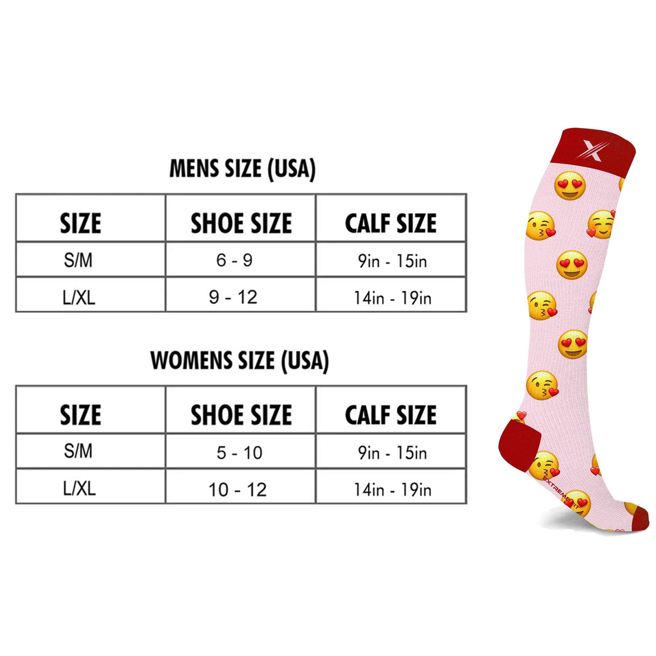 Emoji Fun And Expressive Compression Socks - 3 Pair