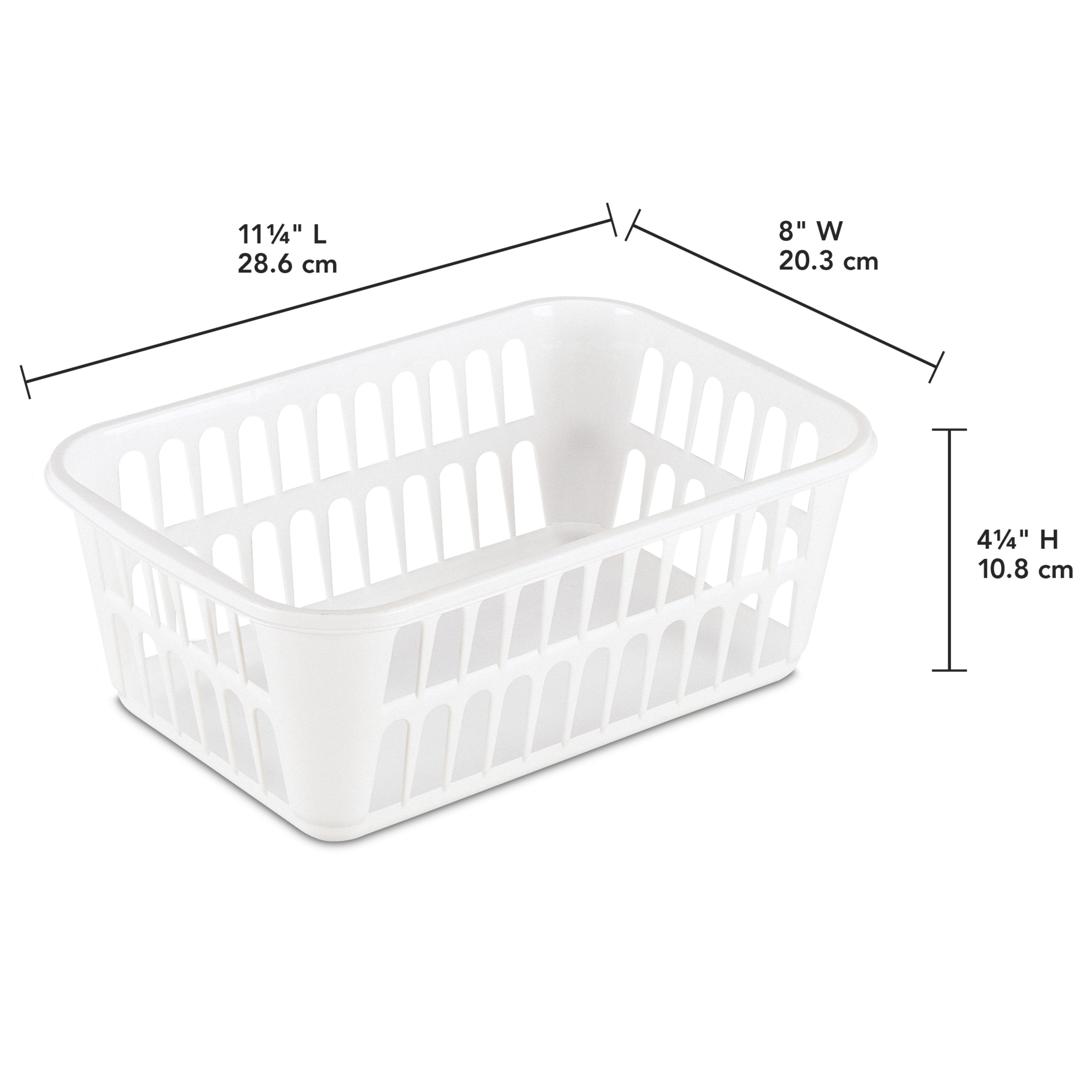 Sterilite Storage Basket Plastic, White, Set of 16 - image 3 of 9