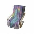 thumbnail image 3 of Unicorn Soft Flannel Fleece Throw Blanket, Pony Rainbow Dreamy Color Nursery Theme, Cozy Plush for Indoor and Outdoor Use, 50" x 70", Lavender Blue Multicolor, by Ambesonne, 3 of 5