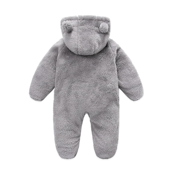 Herrnalise Newborn Baby Fleece Footie Snowsuit Winter Bunting one-piece Cartoon Warm Hooded Romper Jumpsuit Outfits For Girls Boys