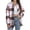 1 Pink, variant on Fantaslook Womens Plaid Shirts Flannel Shacket Jacket Long Sleeve Button Down Shirts Blouses Tops