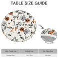 thumbnail image 6 of Soft Floral Round Tablecloth with Elastic Edge, Water-Resistant Polyester Fabric Fits 44-52 Inch Diameter Tables for Indoor or Outdoor Use, 6 of 7
