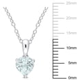 thumbnail image 2 of Everly Women's Aquamarine Sterling Silver Necklace, 2 of 5