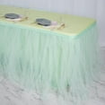thumbnail image 4 of Efavormart 17ft FULL SIZE 4 Layer Fluffy Tulle - Tutu Table Skirt for Dining Catering Wedding Birthday Party Events - Mint Green, 4 of 11