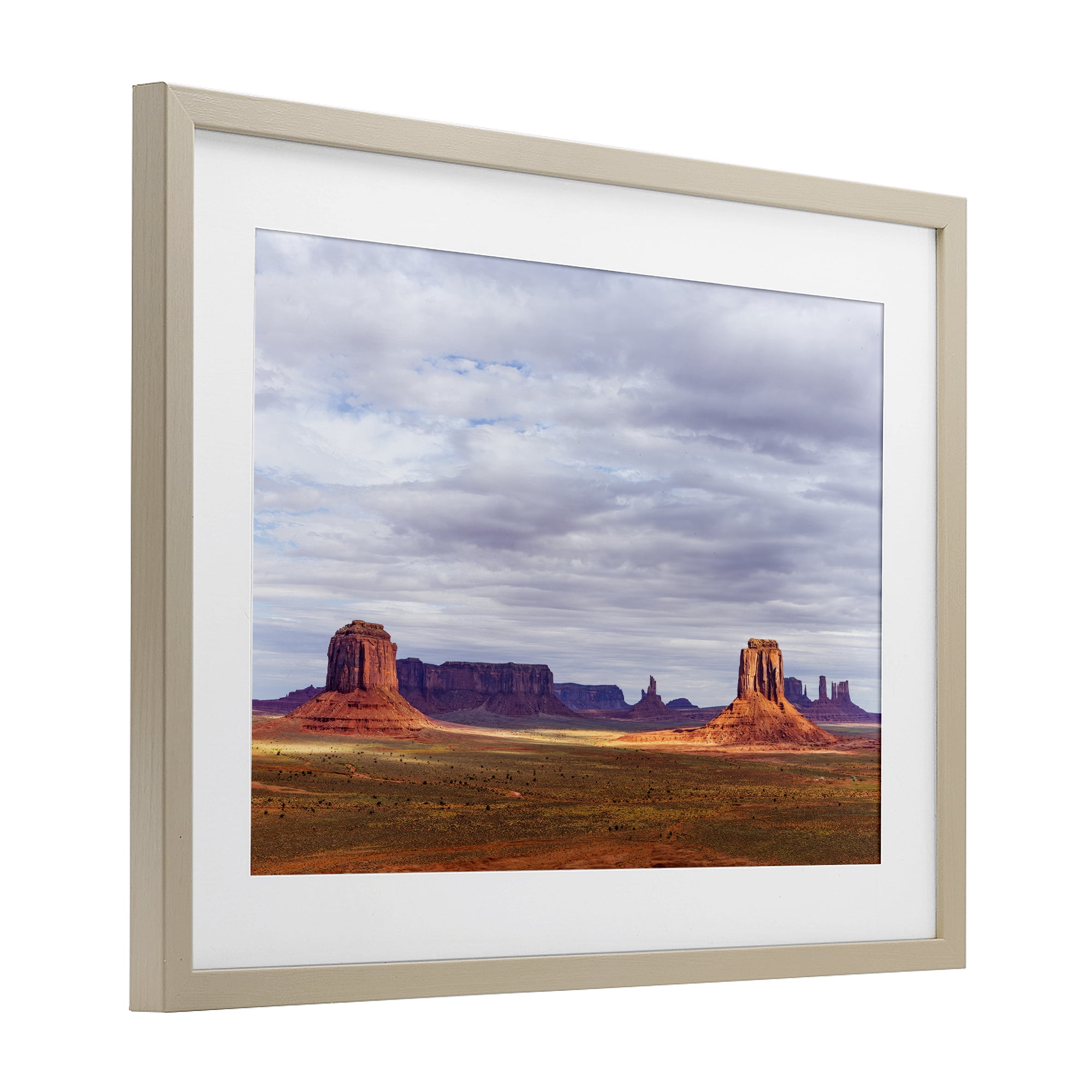 Stupell Industries Monumental Desert Buttes & Mesas Birch Framed Print Under Glass, design by Shelley Carlisle