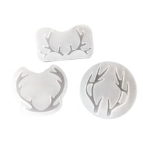 MLINS 3 in 1 Deer Horn Silicone Molds Cake Decorating Tools Cupcake Dessert Chocolate Fondant Jewelry Mold