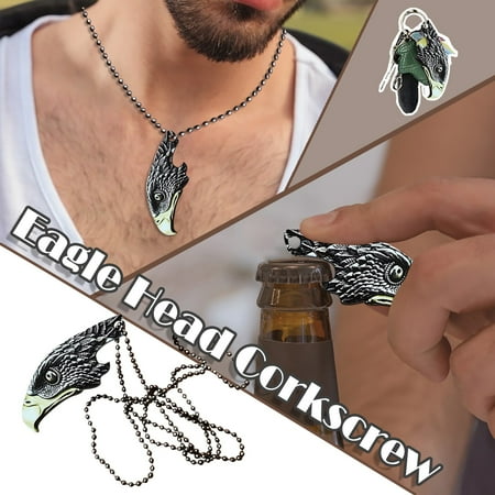 

Folzery Eagles Head Bottle Opener Stainless Steel Bottle Opener Eagles Head Pendant