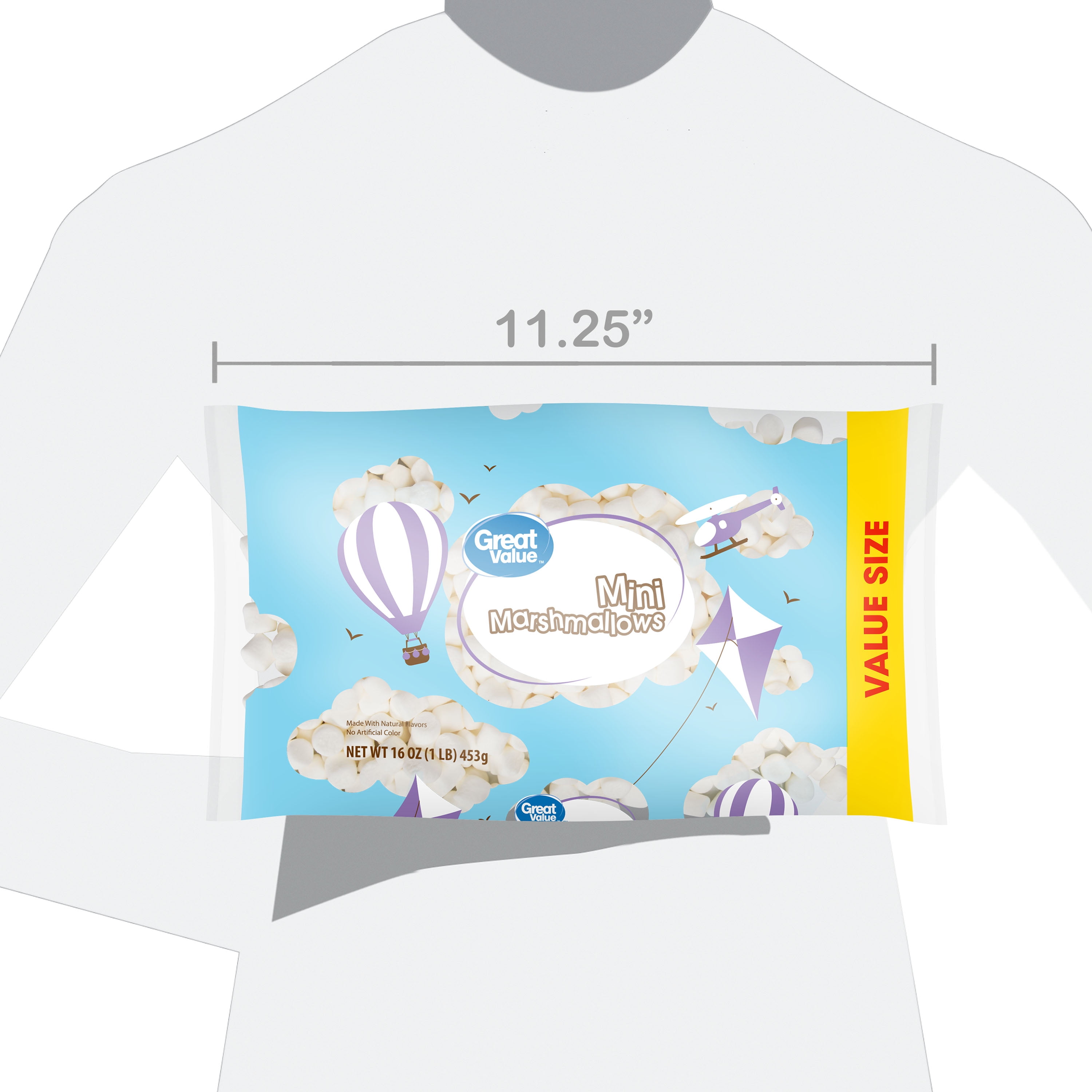 (8 pack) Great Value Mini Marshmallows Value Size, 16 oz