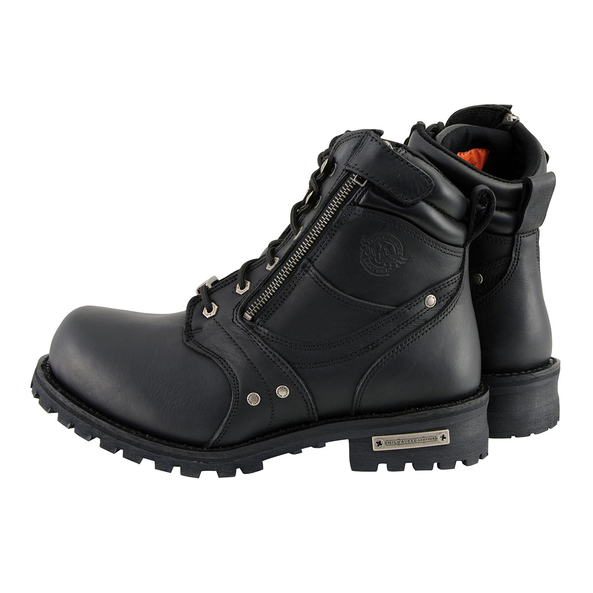 Milwaukee Leather Black Men\'s Lace-Up Motorcycle Boots size 11D Milwaukee Leather Men main image 2