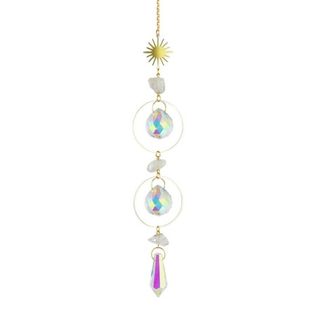 

AMNHDO Crystal Wind Chime Diamond Hanging Prism Light Catcher Ornament (Clear)