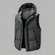 thumbnail image 3 of Kalauyu Men's Puffer Hoodie Vest Winter Zipper Outerwear Vests Warm Wind-Resistant Sleeveless Puffy Jackets, 3 of 5