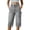 Gray, variant on Women's Denim Carpenter Capri Cargo Jeans High Waist Loose Wide Leg Cropped Streetwear Baggy Pants with Side Patch Pockets Gray