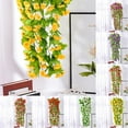 thumbnail image 4 of Artificial Fake Hanging Silk Flowers Vine Plant Fake Plant Flower Garden Decor, 4 of 5