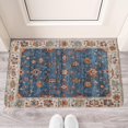 thumbnail image 2 of Boho Blue Carpet Door Mat Welcome Door Mat for Front Door, Home Entrance, Yard, Floor, Patio, Non Slip Spring Summer Welcome Mat Indoor Outdoor Doormat 30"*17", 2 of 6