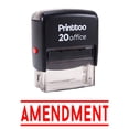 thumbnail image 2 of Printtoo AMENDMENT Self Inking Rubber Stamp Office Stationary Custom Stamp - Red, 2 of 2