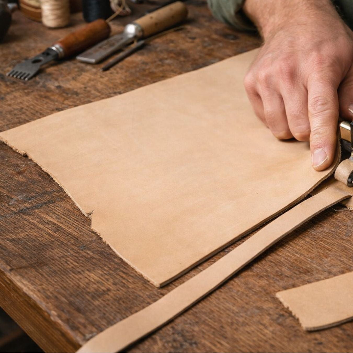 Natural Vegetable Bellies 8 oz Leather Hides