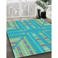 thumbnail image 3 of Ahgly Company Machine Washable Indoor Rectangle Transitional Turquoise Green Area Rugs, 2' x 4', 3 of 7