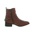 thumbnail image 2 of Kenneth Cole Reaction Womens Salt Biker Chain Faux Leather Chain Booties, 2 of 5