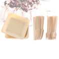 thumbnail image 3 of 150PCS Eco-friendly Wooden Disposable Tableware Food Fruit Serving Flatware for Wedding Birthday Party (Knife, Fork, Plate, Each 50PCS), 3 of 8