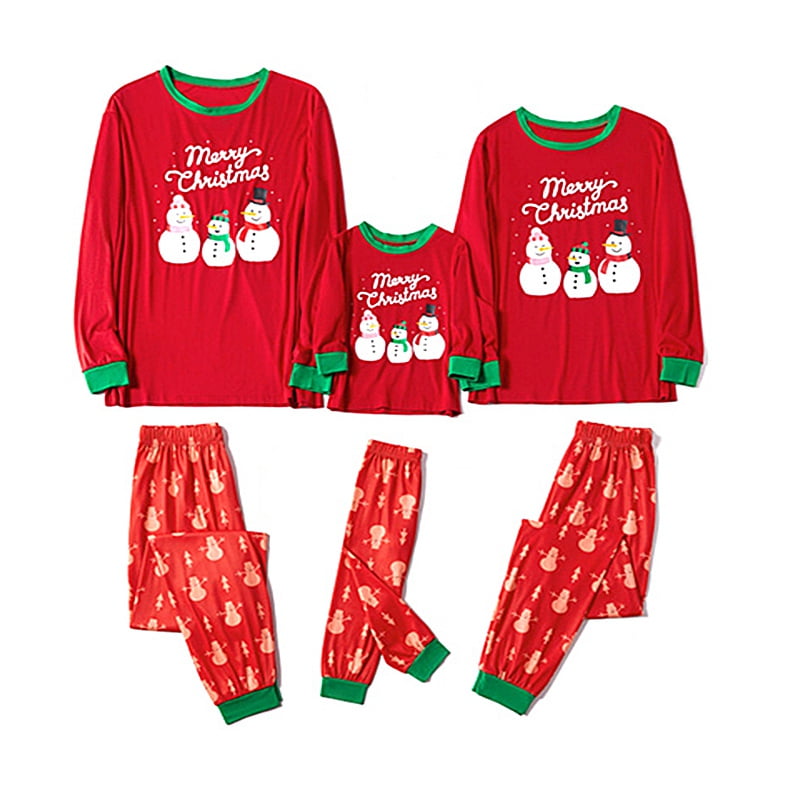 Funcee - Family Matching Christmas Pajamas Snowman Sleepwear Kid Men