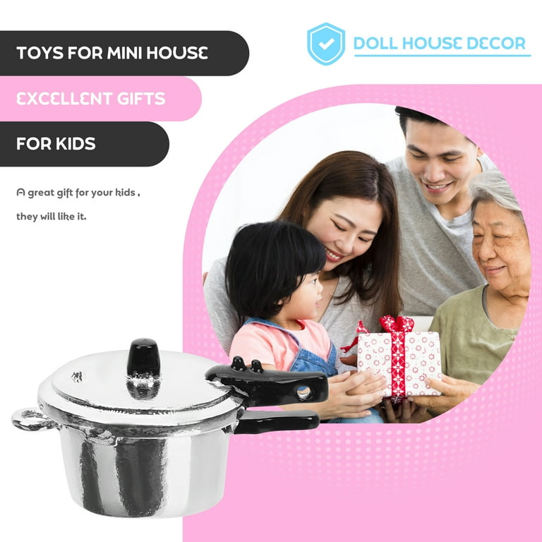 Miniature Pressure Cooker Mini House Decor Mini Pressure Cooker Pretend Toy Walmart
