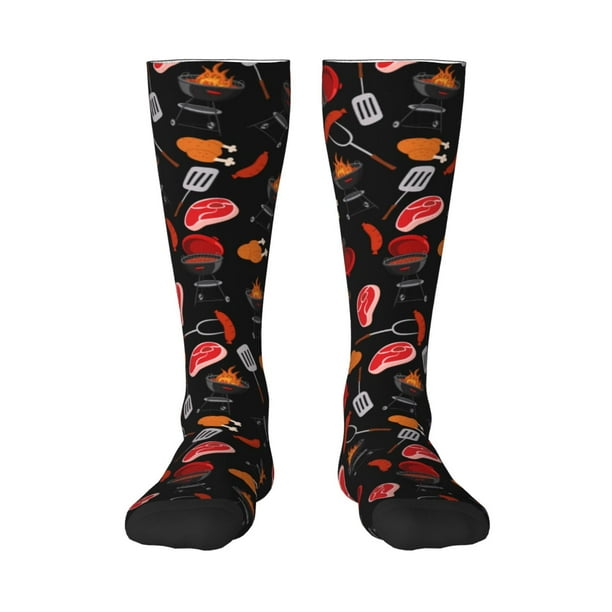 Balery BBQ Calcetines novedosos Calcetines deportivos Calcetines hasta la rodilla Calcetines de algodón Calcetines originales y geniales