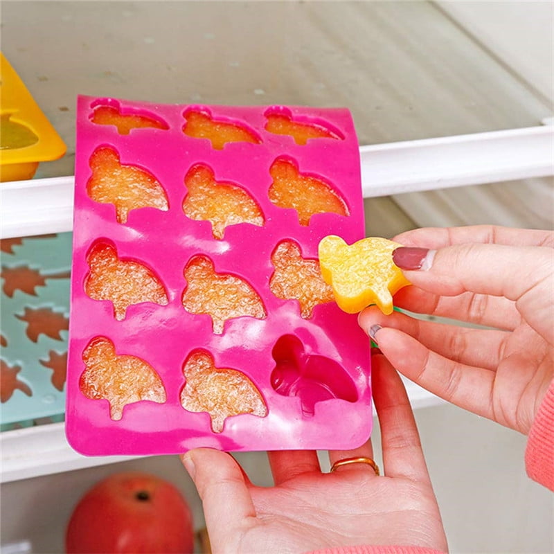 Feiskoo Hawaiian Cactus Flamingo Silicone Ice Molds Maker Bar Party Drink Freeze Molds Silicone Mold For Ice Cube Trays Moulds