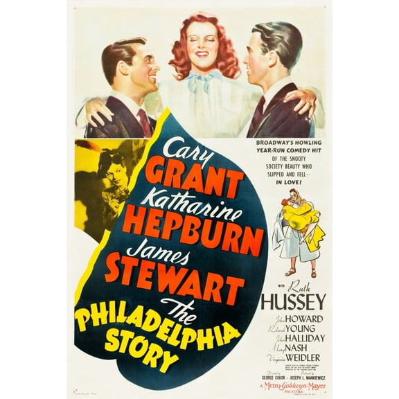 The Philadelphia Story Cary Grant Katharine Hepburn James Stewart 1940. Movie Poster Masterprint (11 x 17)