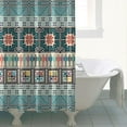 thumbnail image 4 of Boho Floral Shower Curtain 72x72 Inches - Tropical Leaves, Vintage Botanical Print, Waterproof Fabric for Chic Bathroom Decor, Modern Farmhouse & Bohemian Style, 4 of 5