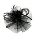 thumbnail image 2 of Yaman Visor hats for Women Fashion Wedding Mesh Hat Fascinator Penny Ribbons And Feathers Party Polyester, 2 of 2