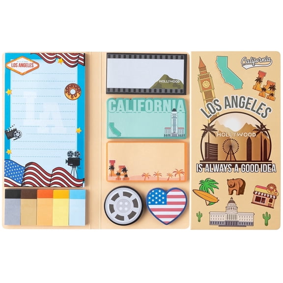 Haooryx Los Angeles Theme Sticky Notes Paper,1 Count