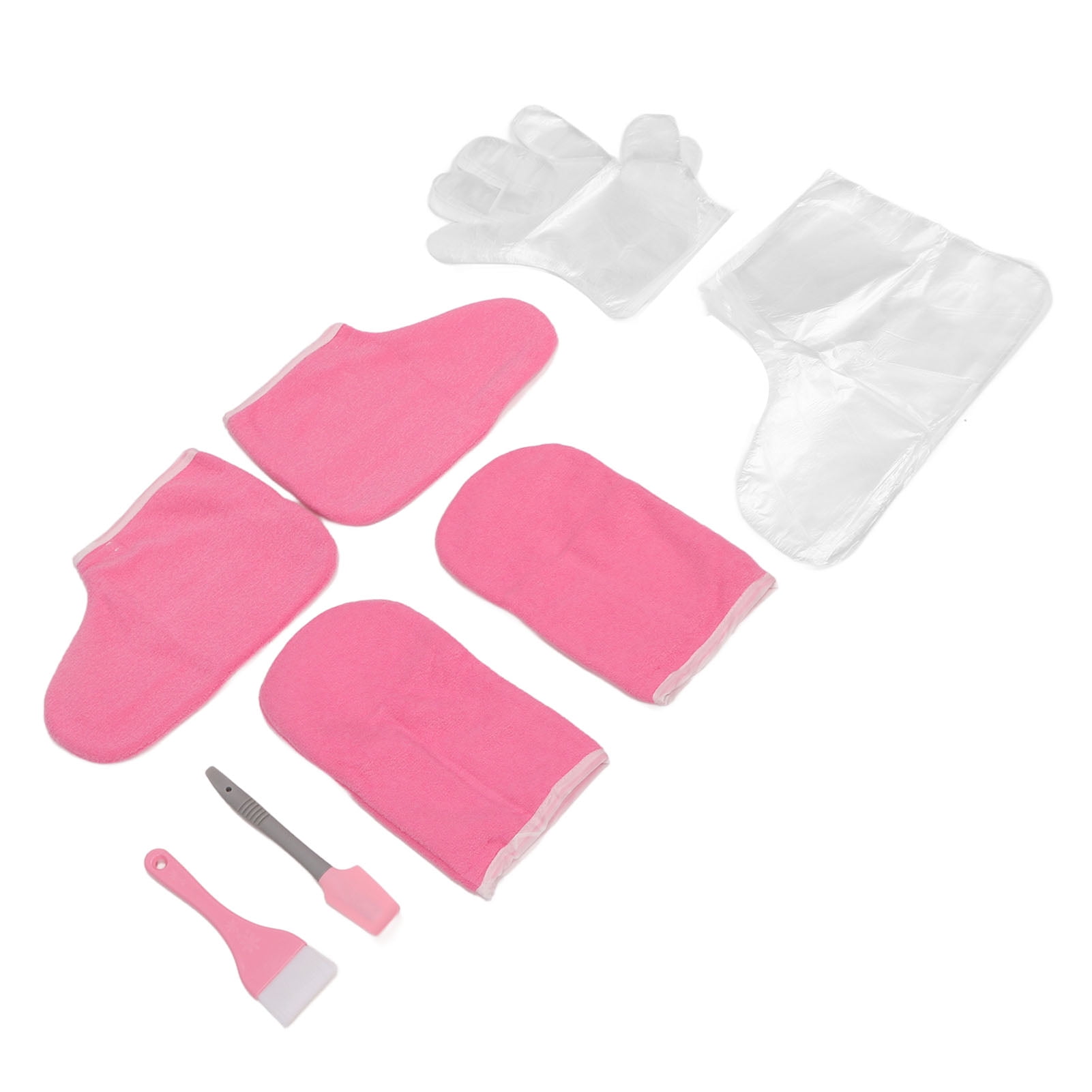 Wax Hand Foot Liners, Disposable Flannel Pink Paraffin Wax Bath Gloves