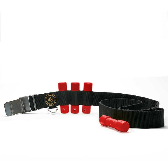 Scuba Diving Black Weight Belt w/4PCs Red Slug Weights Set