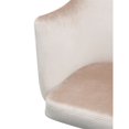 thumbnail image 2 of ACME Chaise de Bureau Pivotante en Velours Capitonné Champagne et Chrome, 2 of 8