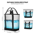 thumbnail image 2 of Insulated Cooler Bag, Crystal Clear Water Splash Large Freezer Cooler Tote Bags Insulated for Food, Insulated Grocery Shopping Bags with Zippered Top for Travel School Picnic, 2 of 8