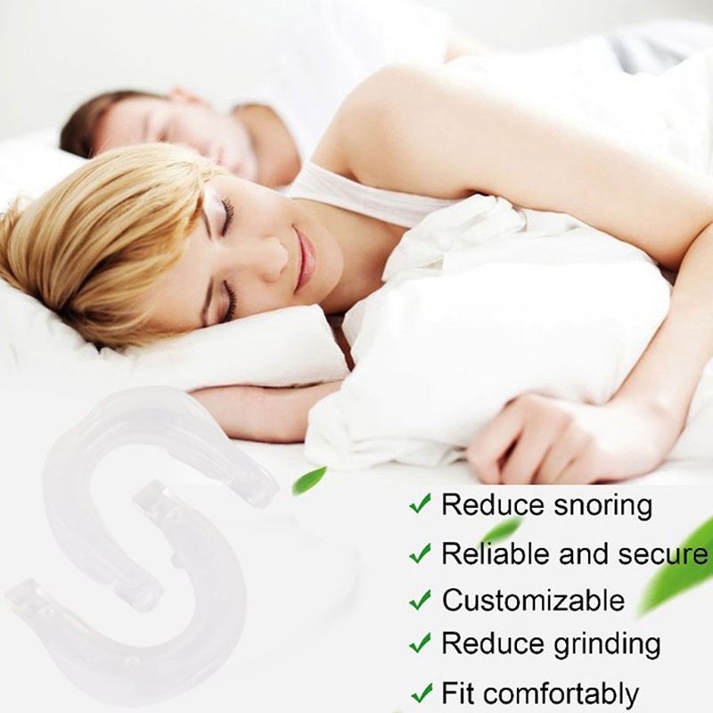 2Pcs Quiet Stop Snoring Guard Anti Snore Night Sleep Apnea MouthPiece Grind Aid