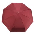 thumbnail image 2 of Unique Bargains 1 Pcs Compact Umbrella Thickened Black Vinyl Wine Red, 2 of 6
