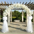 thumbnail image 4 of Decoración de barandilla de fondo de Organza, hilo de boda, tul, tela de cristal transparente, fiesta de cumpleaños, ceremonia de arco de boda, 48cm x 5m, 4 of 4
