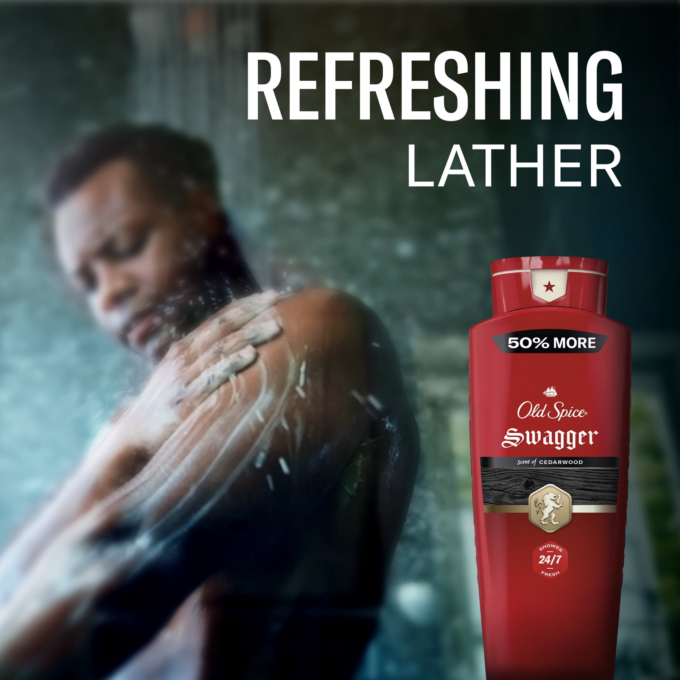 (2 pack) Old Spice Red Collection Body Wash for Men, Swagger Scent, Twin Pack (2x24oz / 709ml)