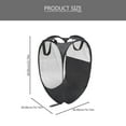 thumbnail image 2 of LEORX Laundry Hamper Basket Black Mesh for Home Use 1Pack, 2 of 8