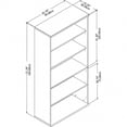 thumbnail image 3 of Bush Business Furniture Studio C 5-Shelf 73H Bookcase Harvest Cherry SCB136CS, 3 of 7