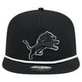 thumbnail image 2 of Men's New Era Black Detroit Lions B-Dub Golfer Snapback Hat, 2 of 6