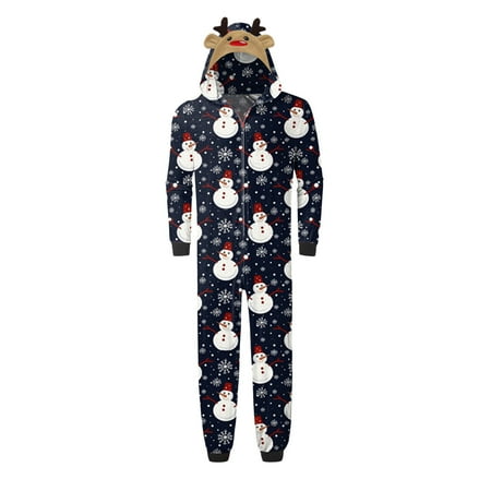

Youmylove Family Pajama Set Santa Printed Jumpsuit Homewear Men
