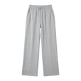 thumbnail image 6 of ZHYou No Boundarie Straight Leg Sweatpants for Women Drawstring Elastic High Waist Loose Fit Trousers with Pockets,Gray,Size M, 6 of 6