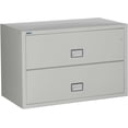 thumbnail image 1 of PHOENIX SAFE Lateral 44 inch 2-Drawer Fireproof File Cabinet with Key Lock, Water Seal, Light Gray, LAT2W44LG, 1 of 4