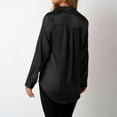 thumbnail image 5 of Mingw Silk Button Down Shirts Satin Blouses for Women Casual Long Sleeve Shirt Business Office Work Tunic Tops ,Black,M, 5 of 5